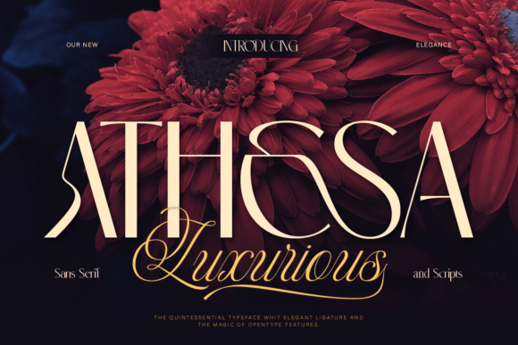 Athesa Luxurious: A Classy and Glamour Font Duo