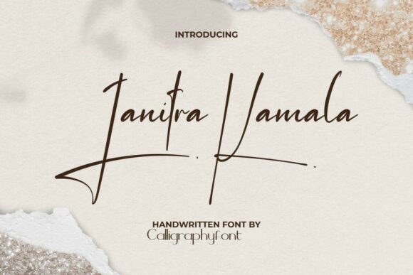 Janitra Kamala Font for Handmade Labels and Signage