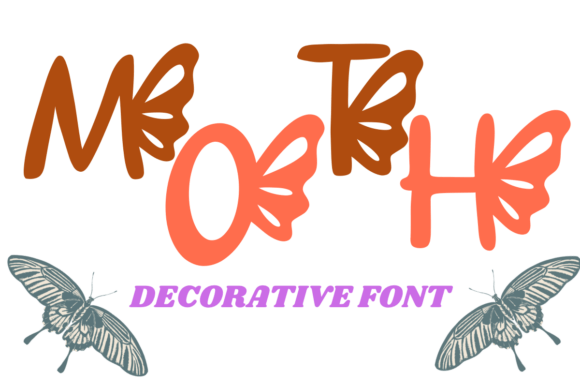 Let Your Lettering Take Flight with Moth Decorative Font
