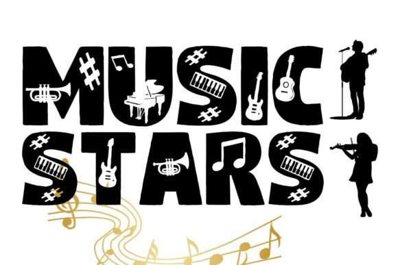 Music Stars Instruments Edition Font for Brand Identity